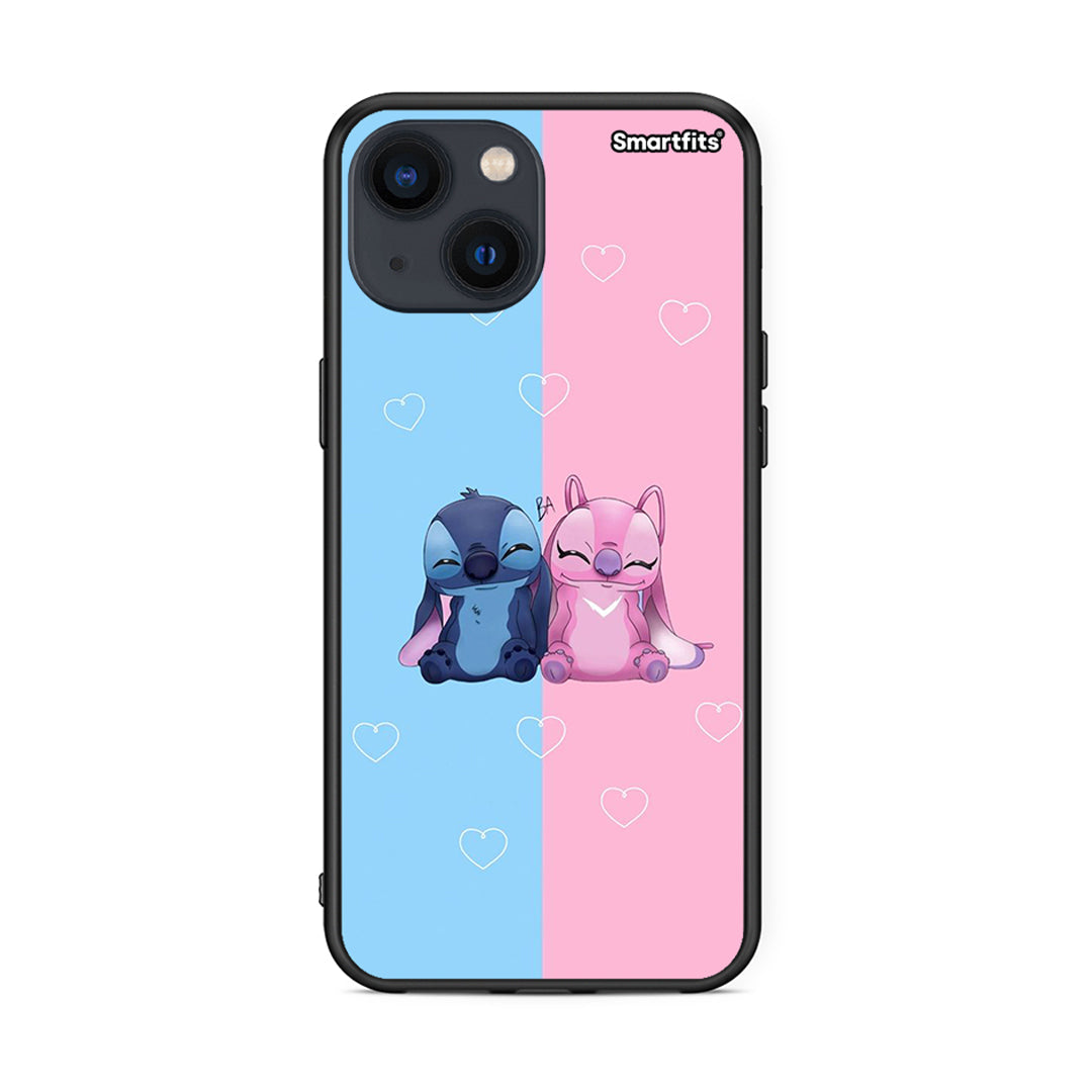 iPhone 13 Stitch And Angel θήκη από τη Smartfits με σχέδιο στο πίσω μέρος και μαύρο περίβλημα | Smartphone case with colorful back and black bezels by Smartfits
