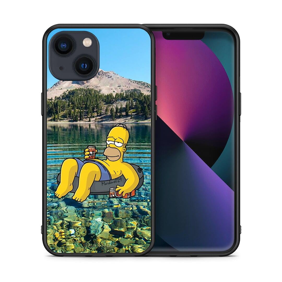 Θήκη iPhone 13 Mini Summer Happiness από τη Smartfits με σχέδιο στο πίσω μέρος και μαύρο περίβλημα | iPhone 13 Mini Summer Happiness case with colorful back and black bezels
