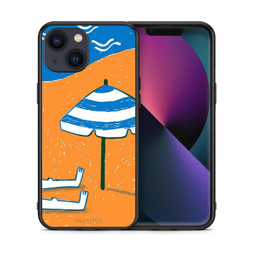 Θήκη iPhone 13 Mini Summering από τη Smartfits με σχέδιο στο πίσω μέρος και μαύρο περίβλημα | iPhone 13 Mini Summering case with colorful back and black bezels