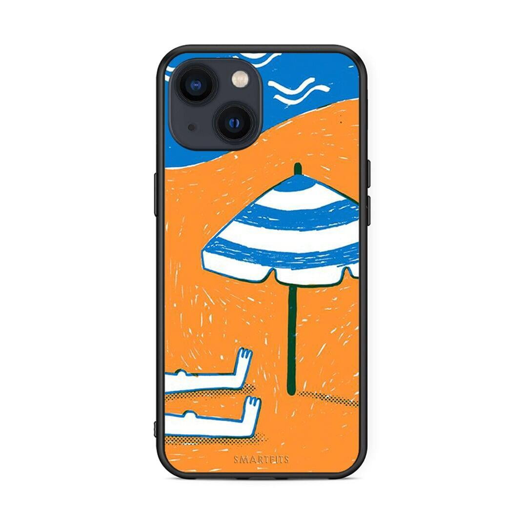 iPhone 13 Mini Summering Θήκη από τη Smartfits με σχέδιο στο πίσω μέρος και μαύρο περίβλημα | Smartphone case with colorful back and black bezels by Smartfits