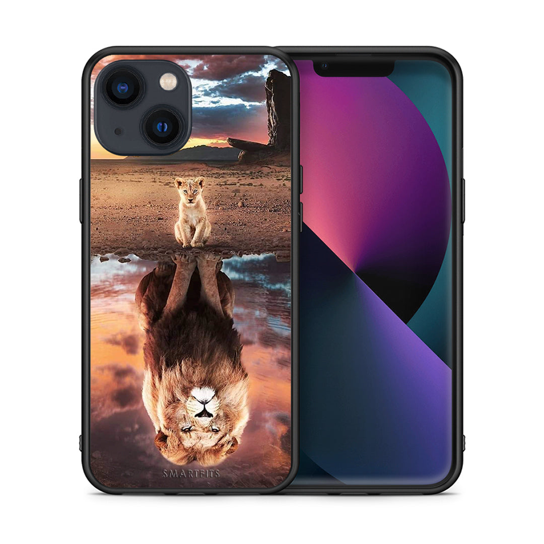 Θήκη Αγίου Βαλεντίνου iPhone 13 Mini Sunset Dreams από τη Smartfits με σχέδιο στο πίσω μέρος και μαύρο περίβλημα | iPhone 13 Mini Sunset Dreams case with colorful back and black bezels