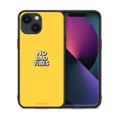 Θήκη iPhone 13 Vibes Text από τη Smartfits με σχέδιο στο πίσω μέρος και μαύρο περίβλημα | iPhone 13 Vibes Text case with colorful back and black bezels