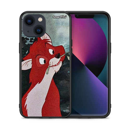 Θήκη iPhone 13 Mini Tod And Vixey Love 1 από τη Smartfits με σχέδιο στο πίσω μέρος και μαύρο περίβλημα | iPhone 13 Mini Tod And Vixey Love 1 case with colorful back and black bezels