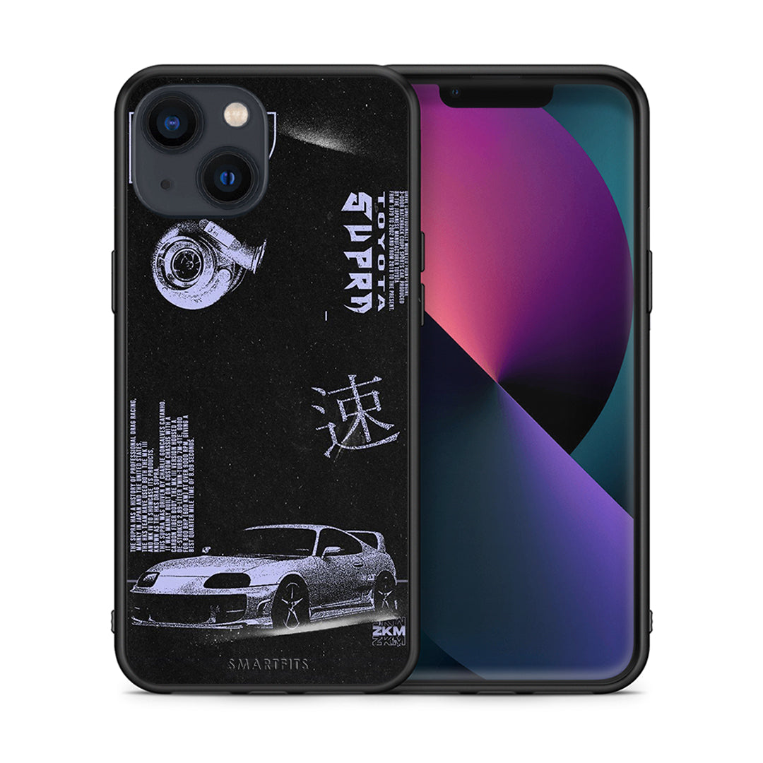 Θήκη Αγίου Βαλεντίνου iPhone 13 Mini Tokyo Drift από τη Smartfits με σχέδιο στο πίσω μέρος και μαύρο περίβλημα | iPhone 13 Mini Tokyo Drift case with colorful back and black bezels