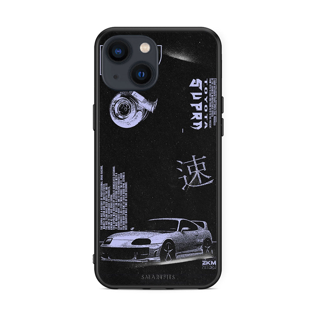 iPhone 13 Mini Tokyo Drift Θήκη Αγίου Βαλεντίνου από τη Smartfits με σχέδιο στο πίσω μέρος και μαύρο περίβλημα | Smartphone case with colorful back and black bezels by Smartfits