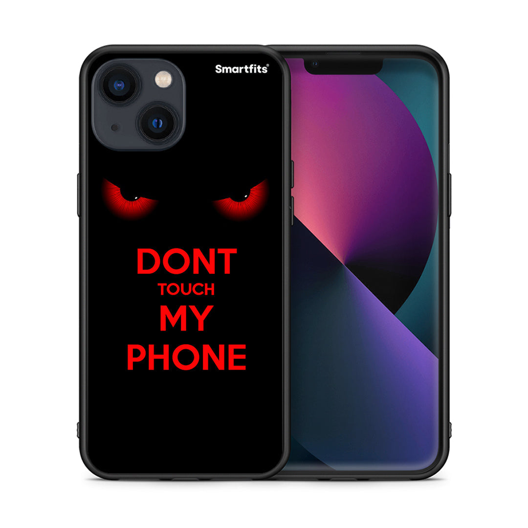 Θήκη iPhone 13 Touch My Phone από τη Smartfits με σχέδιο στο πίσω μέρος και μαύρο περίβλημα | iPhone 13 Touch My Phone case with colorful back and black bezels