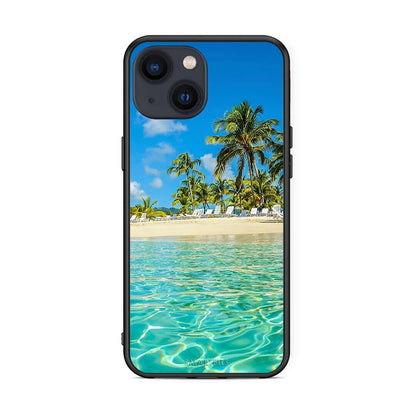 iPhone 13 Mini Tropical Vibes Θήκη από τη Smartfits με σχέδιο στο πίσω μέρος και μαύρο περίβλημα | Smartphone case with colorful back and black bezels by Smartfits