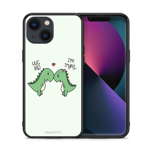 Θήκη iPhone 13 Rex Valentine από τη Smartfits με σχέδιο στο πίσω μέρος και μαύρο περίβλημα | iPhone 13 Rex Valentine case with colorful back and black bezels