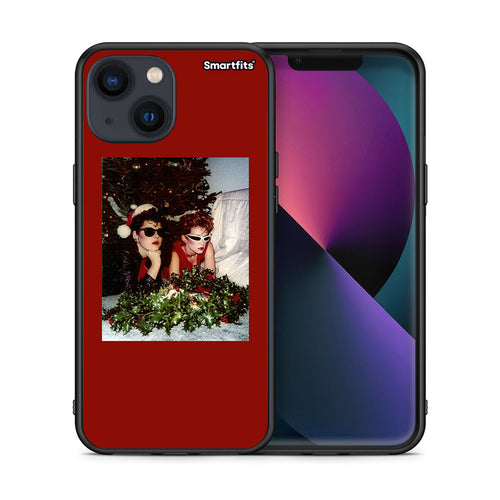 Θήκη iPhone 13 Mini Waiting For Xmas από τη Smartfits με σχέδιο στο πίσω μέρος και μαύρο περίβλημα | iPhone 13 Mini Waiting For Xmas case with colorful back and black bezels