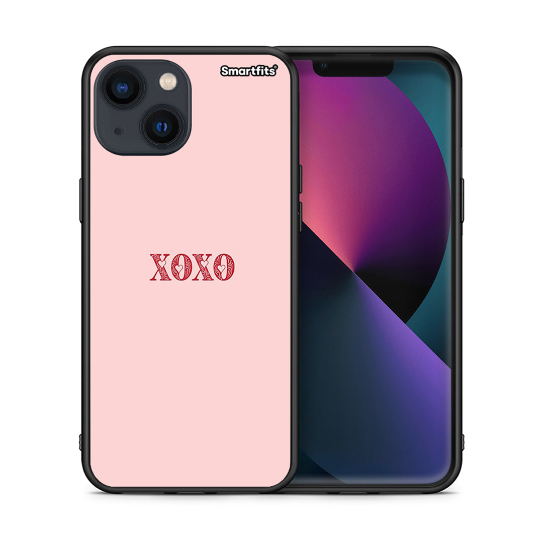 Θήκη iPhone 13 XOXO Love από τη Smartfits με σχέδιο στο πίσω μέρος και μαύρο περίβλημα | iPhone 13 XOXO Love case with colorful back and black bezels