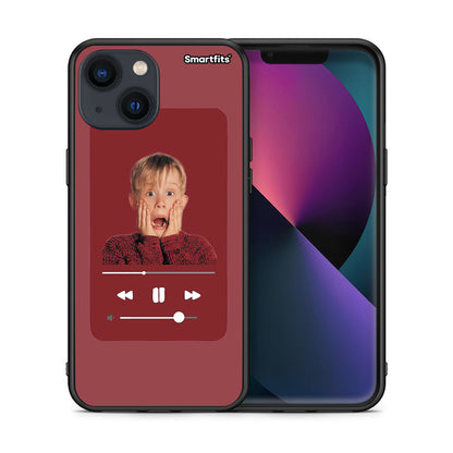 Θήκη iPhone 13 Xmas Alone Music από τη Smartfits με σχέδιο στο πίσω μέρος και μαύρο περίβλημα | iPhone 13 Xmas Alone Music case with colorful back and black bezels