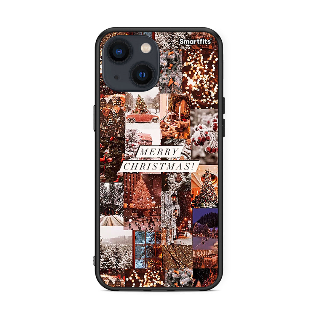 iPhone 13 Xmas Collage θήκη από τη Smartfits με σχέδιο στο πίσω μέρος και μαύρο περίβλημα | Smartphone case with colorful back and black bezels by Smartfits