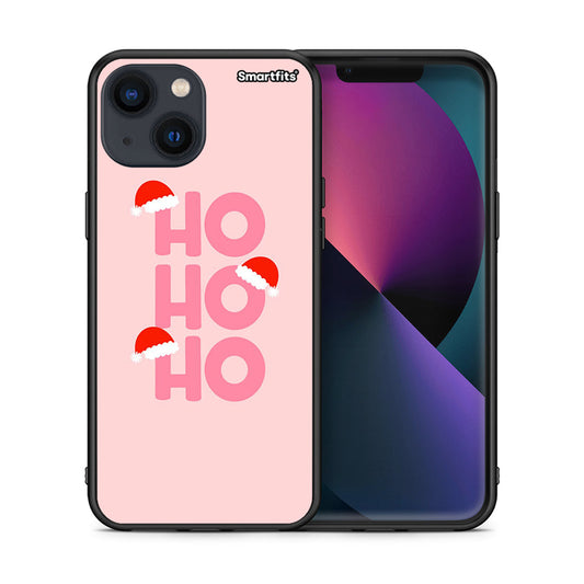 Θήκη iPhone 13 Xmas Ho Ho Ho από τη Smartfits με σχέδιο στο πίσω μέρος και μαύρο περίβλημα | iPhone 13 Xmas Ho Ho Ho case with colorful back and black bezels
