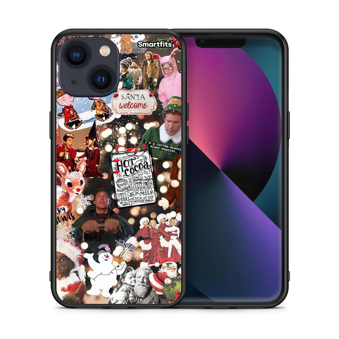Θήκη iPhone 13 Xmas Movies από τη Smartfits με σχέδιο στο πίσω μέρος και μαύρο περίβλημα | iPhone 13 Xmas Movies case with colorful back and black bezels