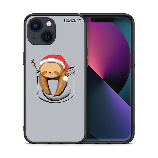 Θήκη iPhone 13 Xmas Zzzz από τη Smartfits με σχέδιο στο πίσω μέρος και μαύρο περίβλημα | iPhone 13 Xmas Zzzz case with colorful back and black bezels