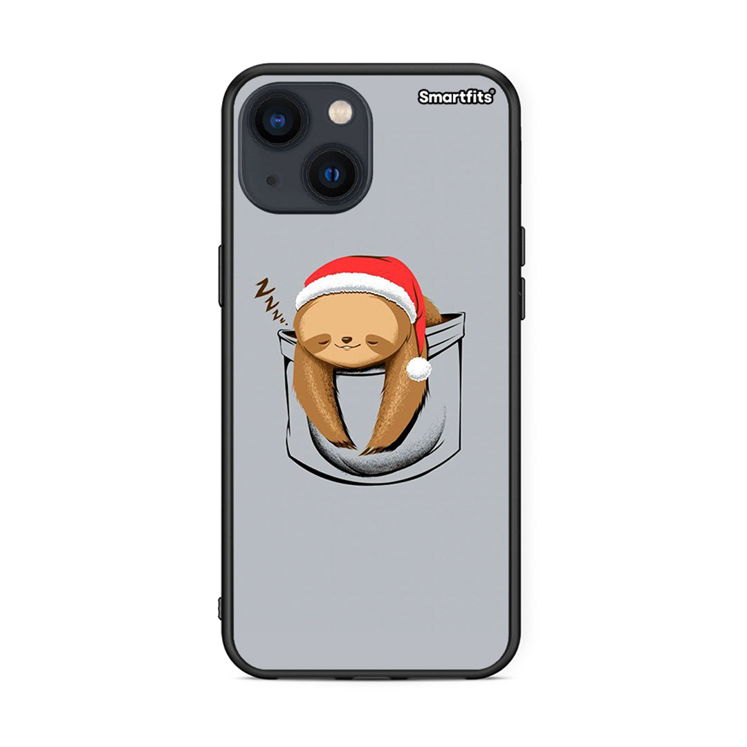iPhone 13 Mini Xmas Zzzz θήκη από τη Smartfits με σχέδιο στο πίσω μέρος και μαύρο περίβλημα | Smartphone case with colorful back and black bezels by Smartfits