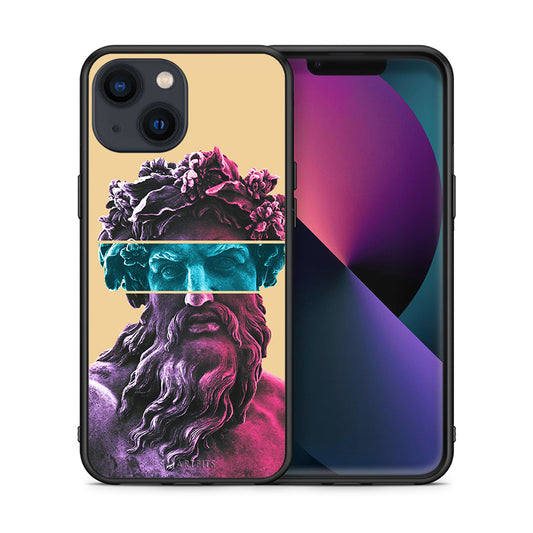 Θήκη Αγίου Βαλεντίνου iPhone 13 Zeus Art από τη Smartfits με σχέδιο στο πίσω μέρος και μαύρο περίβλημα | iPhone 13 Zeus Art case with colorful back and black bezels