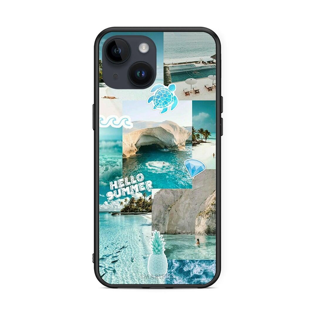 iPhone 14 Aesthetic Summer Θήκη από τη Smartfits με σχέδιο στο πίσω μέρος και μαύρο περίβλημα | Smartphone case with colorful back and black bezels by Smartfits