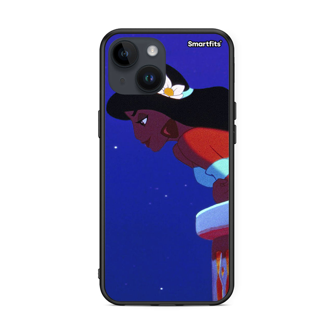 iPhone 15 Alladin And Jasmine Love 2 θήκη από τη Smartfits με σχέδιο στο πίσω μέρος και μαύρο περίβλημα | Smartphone case with colorful back and black bezels by Smartfits