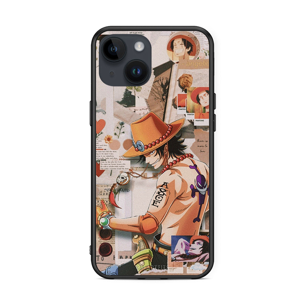 iPhone 14 Anime Collage θήκη από τη Smartfits με σχέδιο στο πίσω μέρος και μαύρο περίβλημα | Smartphone case with colorful back and black bezels by Smartfits