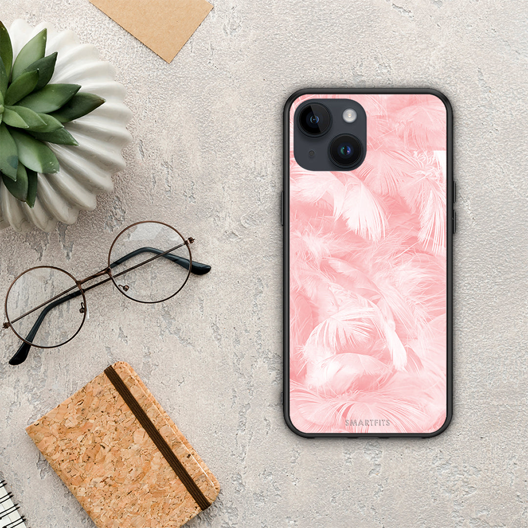 Boho Pink Feather - iPhone 15 θήκη