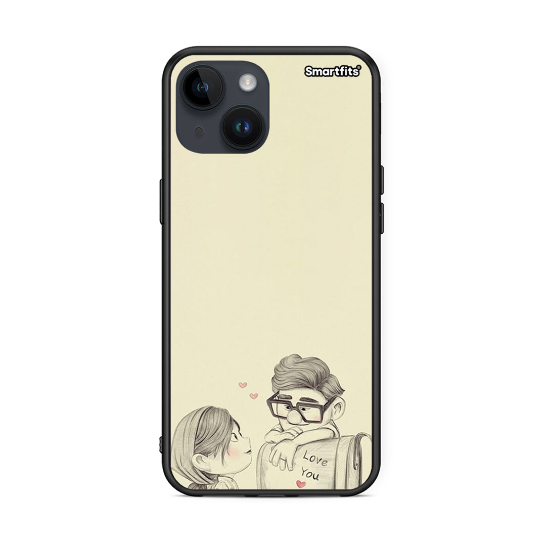 iPhone 15 Carl And Ellie θήκη από τη Smartfits με σχέδιο στο πίσω μέρος και μαύρο περίβλημα | Smartphone case with colorful back and black bezels by Smartfits