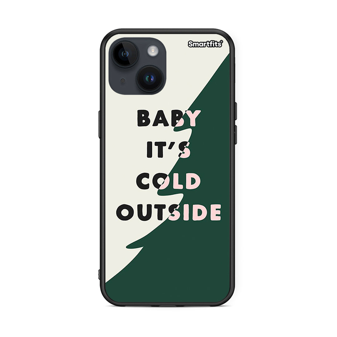 iPhone 15 Cold Outside θήκη από τη Smartfits με σχέδιο στο πίσω μέρος και μαύρο περίβλημα | Smartphone case with colorful back and black bezels by Smartfits