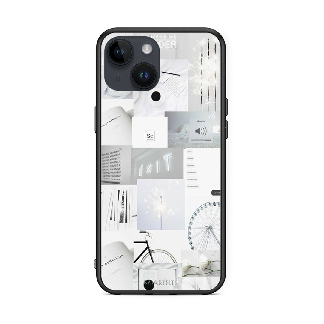 iPhone 15 Collage Make Me Wonder Θήκη Αγίου Βαλεντίνου από τη Smartfits με σχέδιο στο πίσω μέρος και μαύρο περίβλημα | Smartphone case with colorful back and black bezels by Smartfits