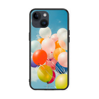 Thumbnail for iPhone 14 Colorful Balloons θήκη από τη Smartfits με σχέδιο στο πίσω μέρος και μαύρο περίβλημα | Smartphone case with colorful back and black bezels by Smartfits