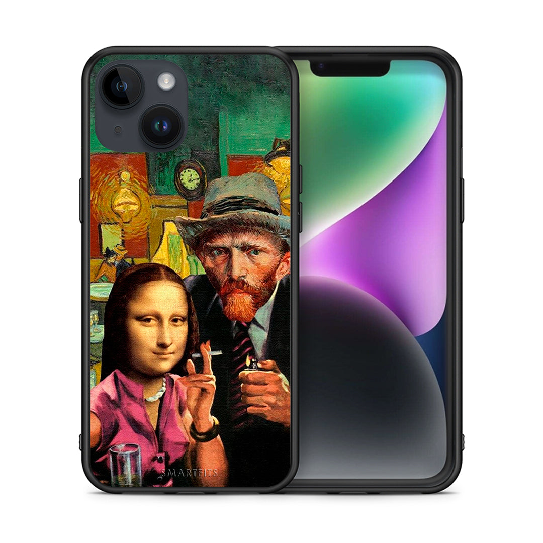 Θήκη iPhone 14 Funny Art από τη Smartfits με σχέδιο στο πίσω μέρος και μαύρο περίβλημα | iPhone 14 Funny Art case with colorful back and black bezels