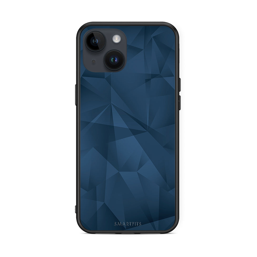 39 - iPhone 14 Blue Abstract Geometric case, cover, bumper