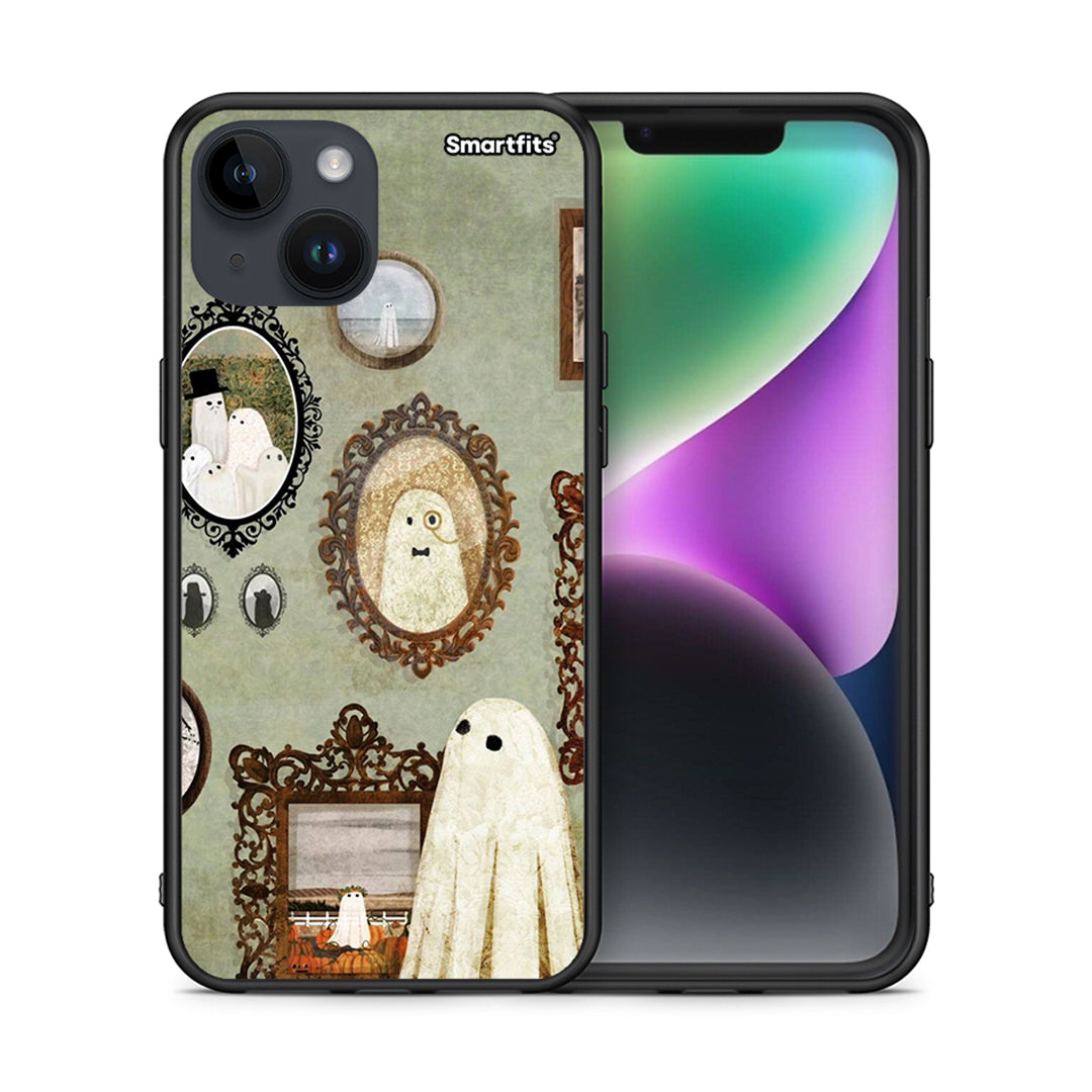 Θήκη iPhone 15 Halloween Ghost Season από τη Smartfits με σχέδιο στο πίσω μέρος και μαύρο περίβλημα | iPhone 15 Halloween Ghost Season case with colorful back and black bezels