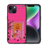 Thumbnail for Θήκη iPhone 15 Halloween Pumpkin Lady από τη Smartfits με σχέδιο στο πίσω μέρος και μαύρο περίβλημα | iPhone 15 Halloween Pumpkin Lady case with colorful back and black bezels