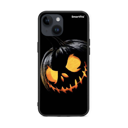 iPhone 14 Halloween Scary Pumpkin Θήκη από τη Smartfits με σχέδιο στο πίσω μέρος και μαύρο περίβλημα | Smartphone case with colorful back and black bezels by Smartfits