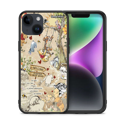 Θήκη iPhone 14 Happy Friends από τη Smartfits με σχέδιο στο πίσω μέρος και μαύρο περίβλημα | iPhone 14 Happy Friends case with colorful back and black bezels