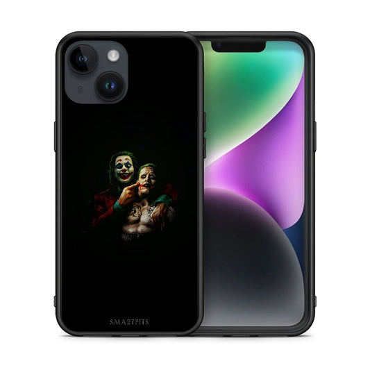 Θήκη iPhone 15 Clown Hero από τη Smartfits με σχέδιο στο πίσω μέρος και μαύρο περίβλημα | iPhone 15 Clown Hero case with colorful back and black bezels