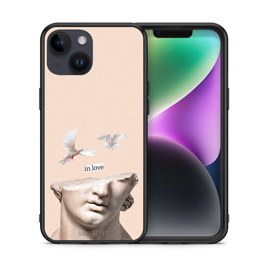 Θήκη iPhone 15 In Love από τη Smartfits με σχέδιο στο πίσω μέρος και μαύρο περίβλημα | iPhone 15 In Love case with colorful back and black bezels