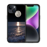 Thumbnail for Θήκη iPhone 15 Moon Landscape από τη Smartfits με σχέδιο στο πίσω μέρος και μαύρο περίβλημα | iPhone 15 Moon Landscape case with colorful back and black bezels