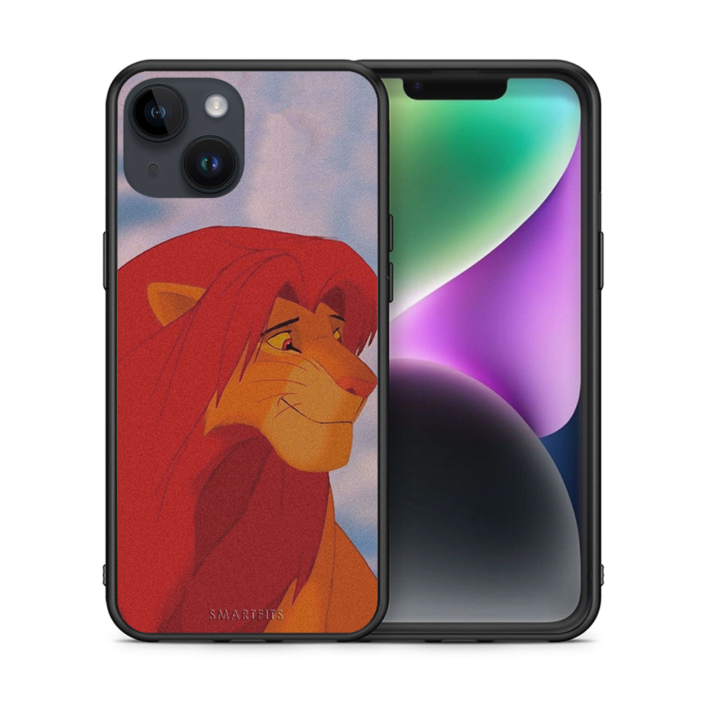 Θήκη Αγίου Βαλεντίνου iPhone 14 Lion Love 1 από τη Smartfits με σχέδιο στο πίσω μέρος και μαύρο περίβλημα | iPhone 14 Lion Love 1 case with colorful back and black bezels