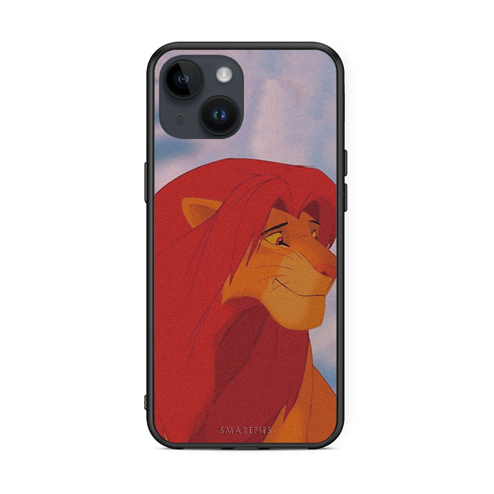 iPhone 14 Lion Love 1 Θήκη Αγίου Βαλεντίνου από τη Smartfits με σχέδιο στο πίσω μέρος και μαύρο περίβλημα | Smartphone case with colorful back and black bezels by Smartfits