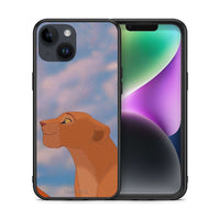 Thumbnail for Θήκη Αγίου Βαλεντίνου iPhone 14 Lion Love 2 από τη Smartfits με σχέδιο στο πίσω μέρος και μαύρο περίβλημα | iPhone 14 Lion Love 2 case with colorful back and black bezels