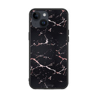 Thumbnail for 4 - iPhone 14 Black Rosegold Marble case, cover, bumper