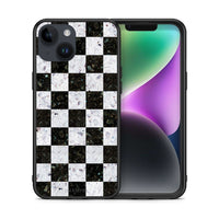 Thumbnail for Θήκη iPhone 14 Square Geometric Marble από τη Smartfits με σχέδιο στο πίσω μέρος και μαύρο περίβλημα | iPhone 14 Square Geometric Marble case with colorful back and black bezels