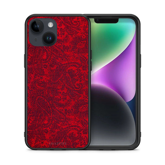 Θήκη iPhone 15 Paisley Cashmere από τη Smartfits με σχέδιο στο πίσω μέρος και μαύρο περίβλημα | iPhone 15 Paisley Cashmere case with colorful back and black bezels