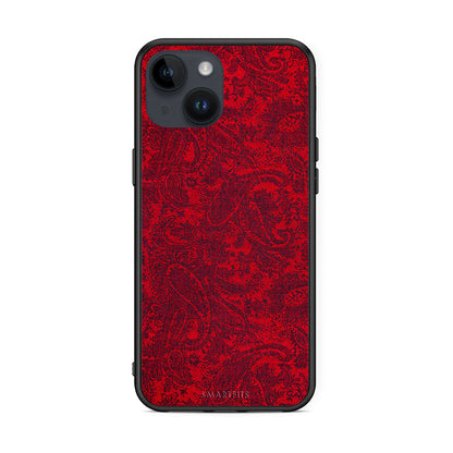 iPhone 15 Paisley Cashmere θήκη από τη Smartfits με σχέδιο στο πίσω μέρος και μαύρο περίβλημα | Smartphone case with colorful back and black bezels by Smartfits