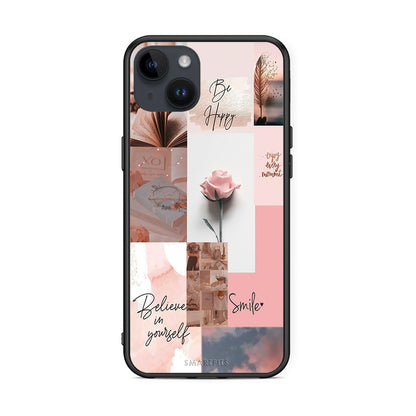 iPhone 14 Plus Aesthetic Collage θήκη από τη Smartfits με σχέδιο στο πίσω μέρος και μαύρο περίβλημα | Smartphone case with colorful back and black bezels by Smartfits