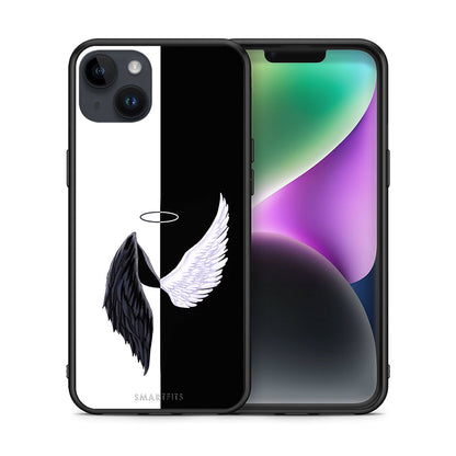 Θήκη iPhone 14 Plus Angels Demons από τη Smartfits με σχέδιο στο πίσω μέρος και μαύρο περίβλημα | iPhone 14 Plus Angels Demons case with colorful back and black bezels