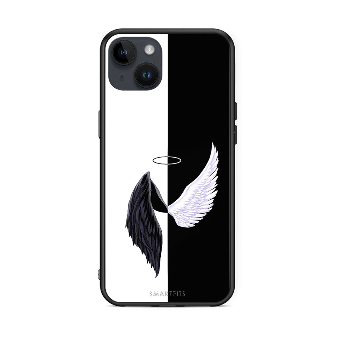 iPhone 14 Plus Angels Demons θήκη από τη Smartfits με σχέδιο στο πίσω μέρος και μαύρο περίβλημα | Smartphone case with colorful back and black bezels by Smartfits