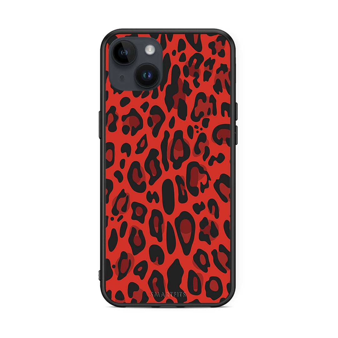 4 - iPhone 14 Plus Red Leopard Animal case, cover, bumper
