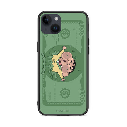 iPhone 15 Plus Big Money Θήκη Αγίου Βαλεντίνου από τη Smartfits με σχέδιο στο πίσω μέρος και μαύρο περίβλημα | Smartphone case with colorful back and black bezels by Smartfits